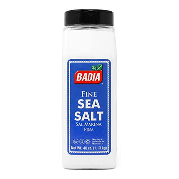 Badia Sea Salt Fine, 40 oz (Pack of 6)