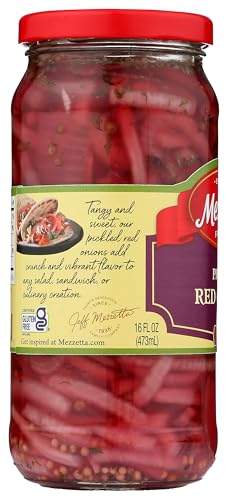Mezzetta Pickled Red Onions  Sweet and Tangy  16 Oz