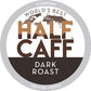 Worlds Best Half Caff Dark Roast Coffee 100ct. Solar Energy Produced Recyclable Single Serve Dark Roast Coffee Pods - 100% Arabica Coffee California Roasted  KCup Compatible