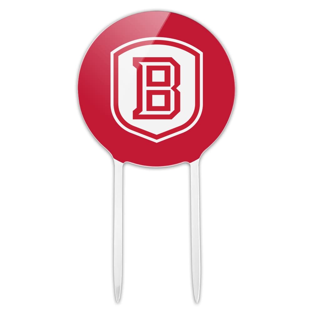 GRAPHICS & MORE Acrylic Cake Topper - Bradley University Logo, Multi, One Size
