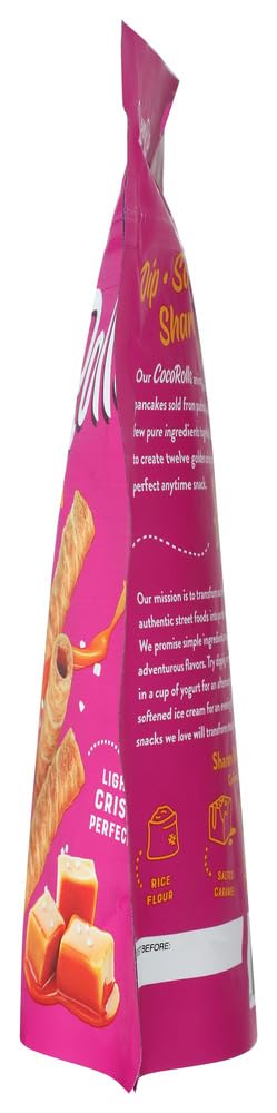 Sun Tropics Non-Gmo Rolled Coconut Wafer Rolls 4Oz, 2 Pack (Salted Caramel)