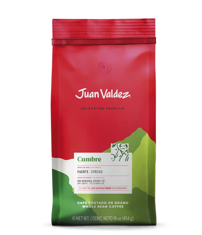 Juan Valdez Whole Bean Coffee Dark Roast - Premium Colombian Blend, 16 OZ