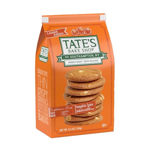 Tates Bake Shop Pumpkin Spice Cookies with White Chocolate Chips  Limited Edition  6.5 oz