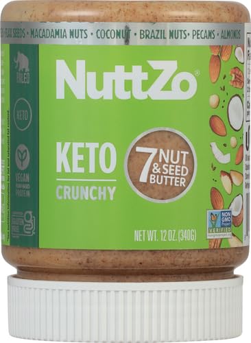 Keto Nut Butter by NuttZo | 7 Nuts & Seeds Blend, Keto-Friendly, Gluten-Free, Vegan, Kosher | 1g Sugar, 4g Protein, 2g Net Carbs