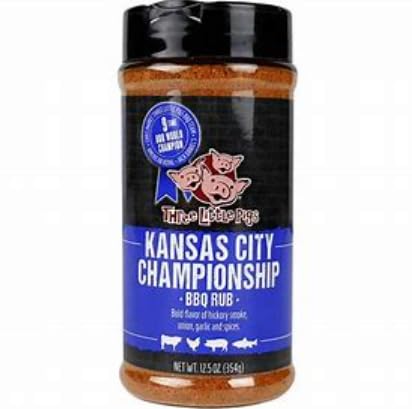 THREE LITTLE PIGS BBQ Rub - Kansas City Championship, 12.5 Oz, Blue, Model OW85171