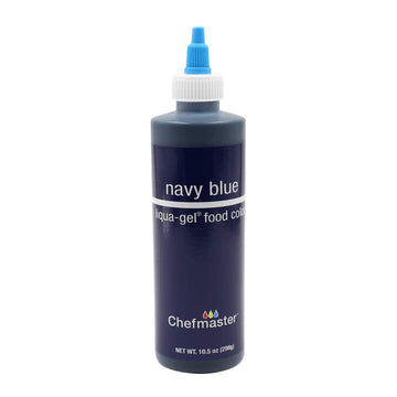 Chefmaster Navy Blue Liqua-Gel® Food Coloring | Vibrant Color | Professional-Grade Dye For Icing, Frosting, Fondant | Baking & Decorating | Fade-Resistant | Easy-To-Use | Made In Usa | 10.5 Oz