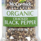 McCormick Gourmet Organic Cracked Black Pepper, 1.37 oz (Pack of 2)