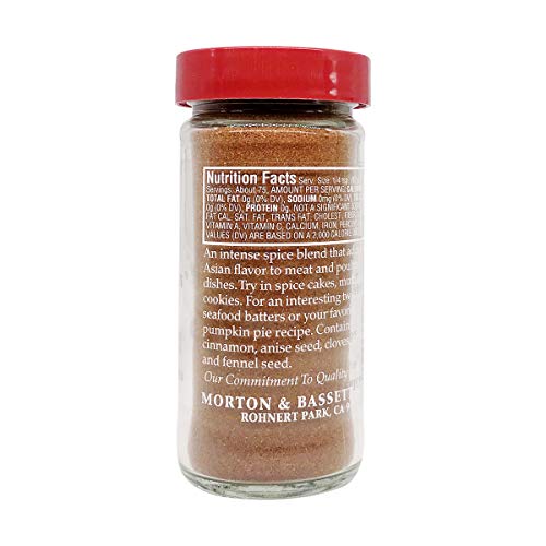 Morton & Bassett Chinese 5 Spice, 1.9-Ounce Jar, Perfect for Asian Cuisine, Model PS890550-35-3