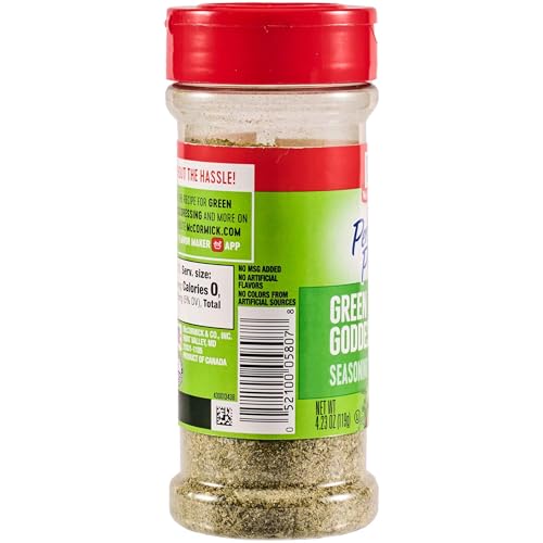 McCormick Perfect Pinch Seasoning  Green Goddess  For Adding Tangy  Herby Flavor to Chicken  Roasted Veggies  Dressings  Sauces & More  4.23 oz