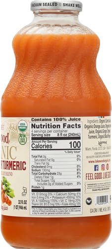 Lakewood Organic Carrot Ginger Turmeric Juice, 32 FZ