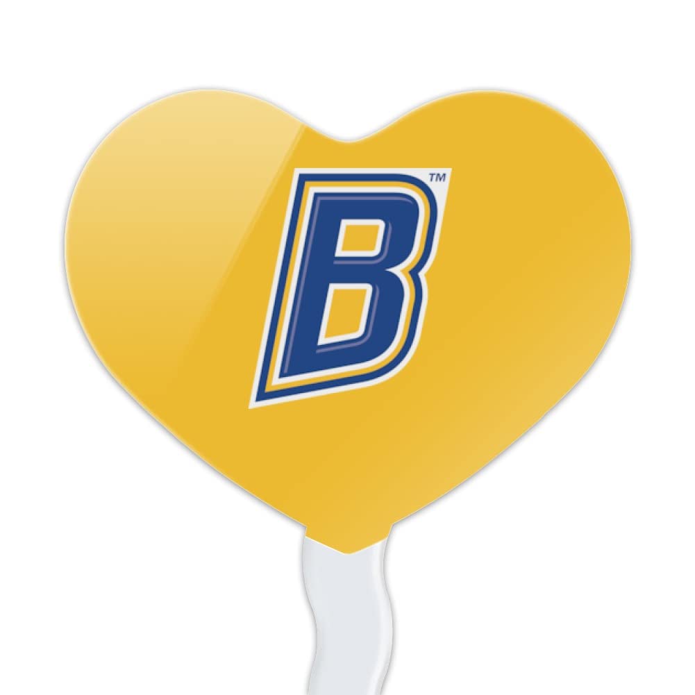 GRAPHICS & MORE Cupcake Picks Set of 6, Acrylic Toppers, California State University Bakersfield, One Size, Heart Decoration