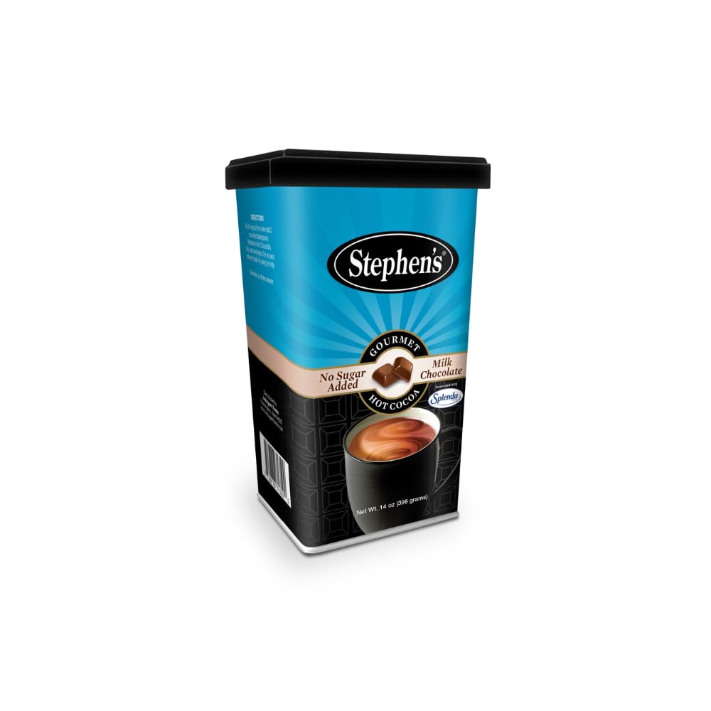 Stephen'S Gourmet Hot Cocoa, No Sugar Added Milk Chocolate, 14 Oz (Pack Of 3)