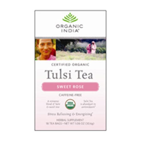 Organic India Tea Tulsi Sweet Rose - 25 Tea Bags