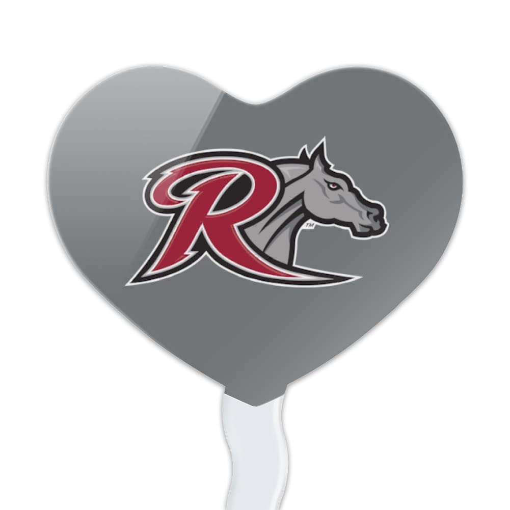 GRAPHICS & MORE Cupcake Picks Set of 6, Acrylic, Rider University Color, Heart Design, One Size