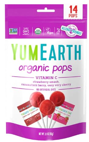 Yumearth Organic Assorted Flavors Lollipops And Assorted Vitamin C Lollipops With Variety Box Mints
