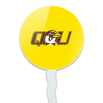 Quincy University Secondary Logo Cupcake Picks Toppers Decoration Set Of 6