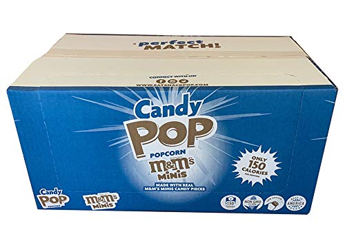 Candy Pop M&M Mini'S Candy Coated Popcorn (5.25Oz Bags) Made With Real M&M Mini'Scandy Pieces - Pack Of 12