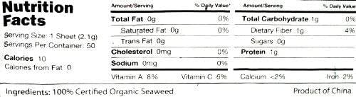 Raw Organic Nori 100 Sheets Pack - Certified Vegan, Raw, Kosher Sushi Wrap Papers - Premium Unheated, Un Cooked - Not Toasted -