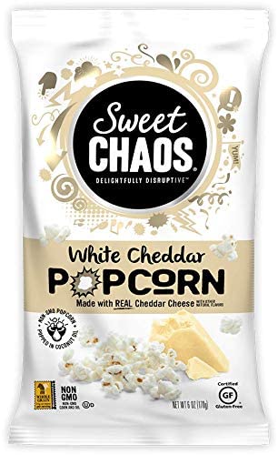 Sweet Chaos Popcorn, White Cheddar, 6 Ounce Bag