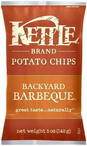 Kettle Brand Potato Chips, Backyard Barbeque Bags, 5 Ounce (Pack Of 8)