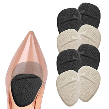 Uraqt High Heels Pads, 4 Pairs Metatarsal Pads For Women, Reusable Ball Of Foot Cushion, Forefoot Gel Insoles Prevent Blisters A