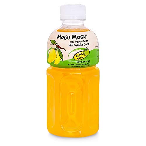 Mogu Mogu Fruit Juice With Nata De Coco, 6 Flavors, 6 Pack Bundle