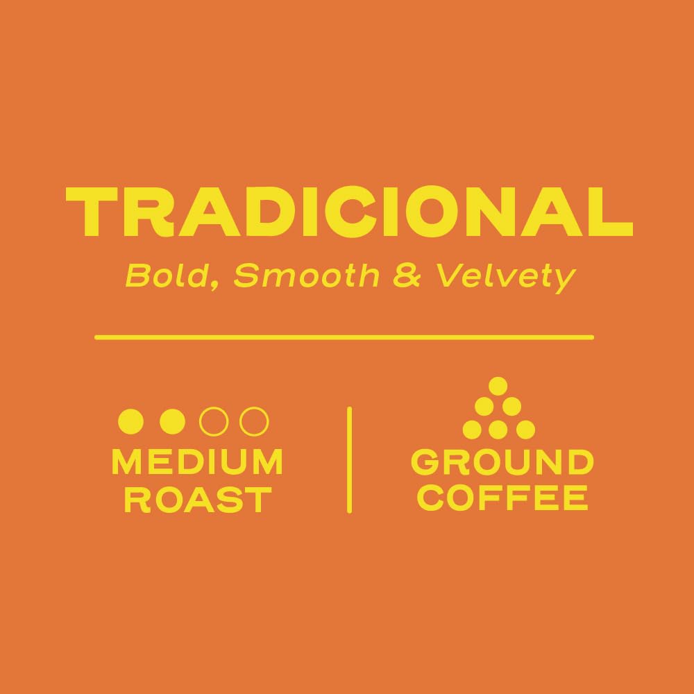 Sello Rojo, Tradicional Medium Roast Ground Coffee Bag, 16 Oz, Pack Of 5