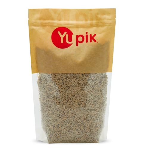 Yupik Roasted Sunflower Seeds, Unsalted, No Shell, 2.2 lb, Gluten-Free, Vegan, Kosher, Shelled Seeds, Salt-Free, Source of Fiber