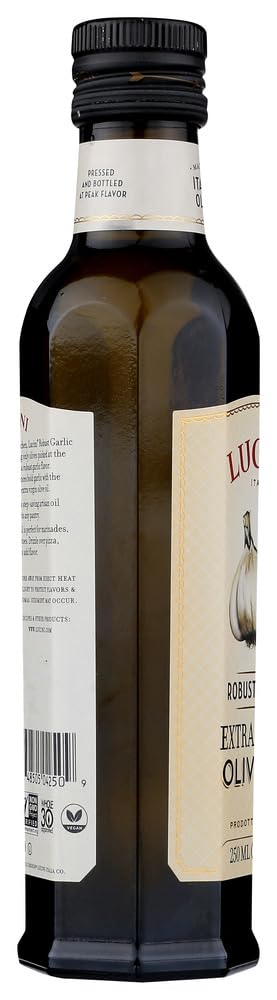 Lucini Italia Robust Garlic Extra Virgin Olive Oil - Case Of 6 - 8.5 Fl Oz.