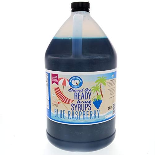 Hypothermias Blue Raspberry Snow Cone Syrup - 128 Fl Oz, 100% Pure Cane Sugar, Ready to Use