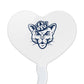 GRAPHICS & MORE Acrylic Cupcake Picks Set of 6 - Brigham Young University Heart Decoration Toppers