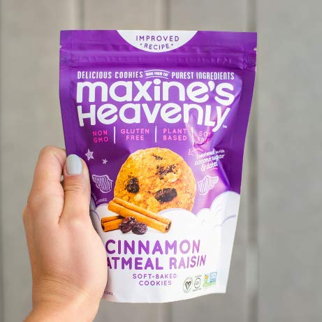 Maxine'S Heavenly - Plant Based, Gluten Free, Low Sugar - Cinnamon Oatmeal Raisin Cookies (1 Pack)