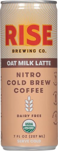 Rise Brewing Co Nitro Cold Brew Coffee, Organic, Oat Milk Latte, 7 Fl Oz