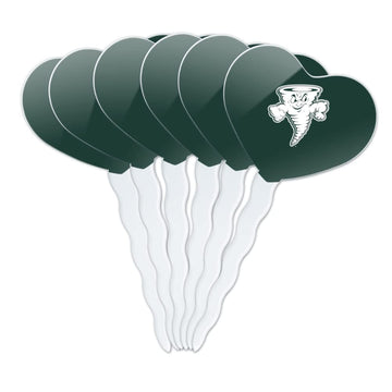 GRAPHICS & MORE Cupcake Picks Set of 6 Acrylic Heart Toppers Lake Erie College Model CUPT.HRT.ACR.6PK.CLCERI500B