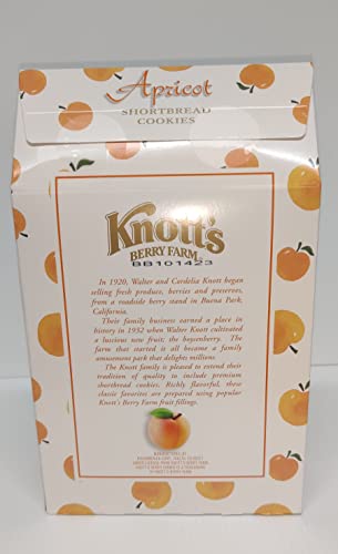 Knott's Berry Farm Shortbread Cookies - Apricot Flavor, 16 oz - Delicious Gluten-Free Treats for Snacking and Baking