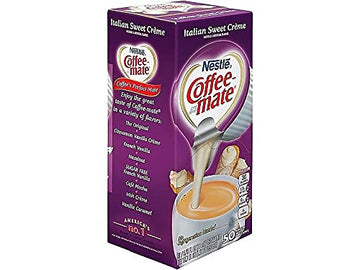 Coffee-Mate 84652 Liquid Coffee Creamer, Italian Sweet Creme, 0.375 Oz Cups (Box Of 50)