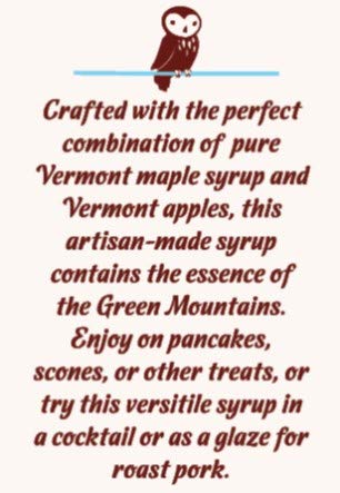 BARRED WOODS Vermont Maple Cider Syrup - Pure Maple Syrup Blended with Apple Cider - 22.3 cm