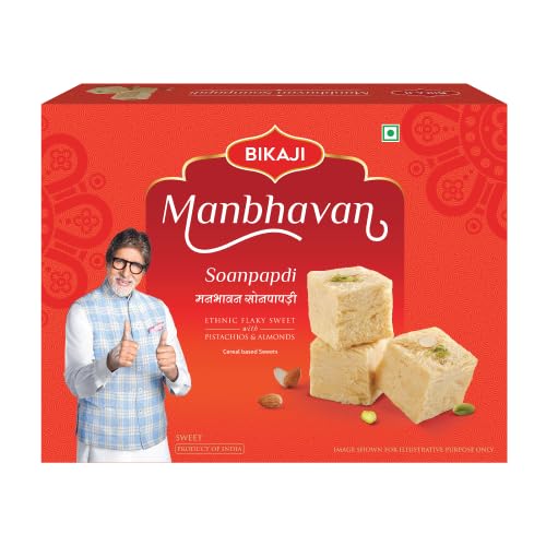Bikaji Soan Papdi Manbhawan | Soan Halwa | Patisa | Traditional Indian Sweet | Finest Ingredients | Crunchy Almonds & Pistachios