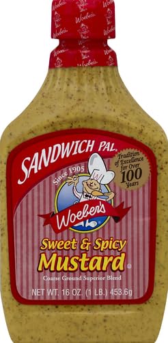 Woeber Mustard Sandwich Pal Sweet Spicy, 16 Oz