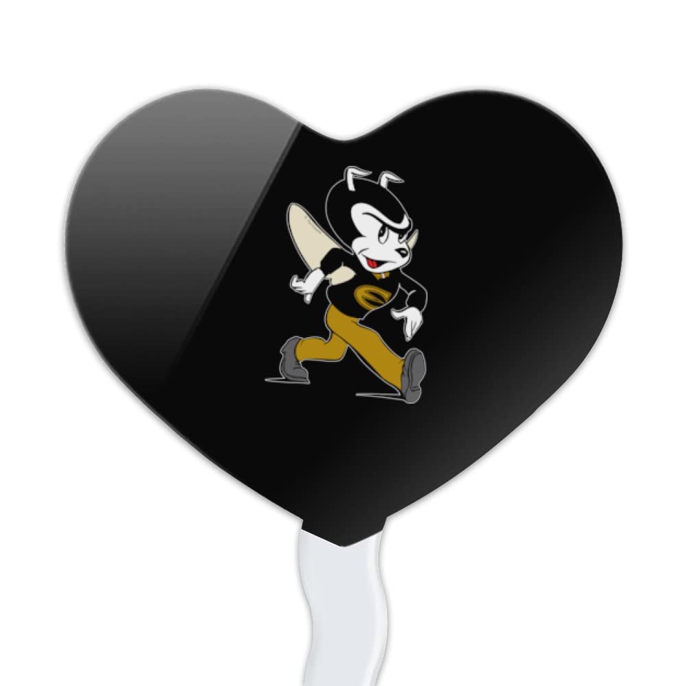 GRAPHICS & MORE Cupcake Toppers Set of 6, Acrylic, Heart Design, One Size, Emporia State University
