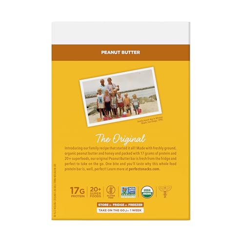 Perfect Bar Gluten-Free Peanut Butter Refrigerated Protein Bar, Organic, 4 count, 2.5 oz