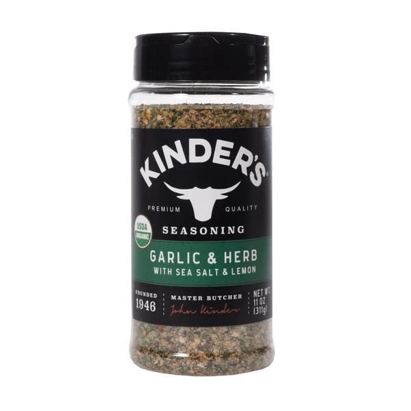 Kinders Organic Garlic & Herb With Sea Salt & Lemon Seasoning 11 Ounce