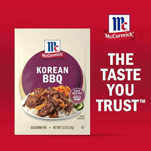 McCormick Seasoning Mix  Korean BBQ  For Sweet & Savory Korean BBQ Steak in Just 25 Minutes  1.12 oz (Pack of 12)