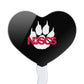 GRAPHICS & MORE Cupcake Picks Set of 6, Acrylic, North Dakota State College of Science Secondary Logo, Heart Love Design