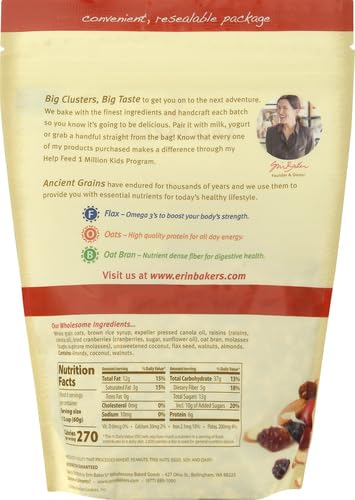 Erin Baker'S Homestyle Granola, Fruit & Nut, 12 Oz