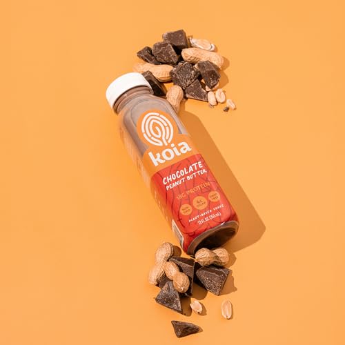 Koia Protein Ready To Drink Plant Protein Shake, Dairy Free, Gluten Free, Soy Free, Non GMO, Kosher, Vegan, Chocolate Peanut But