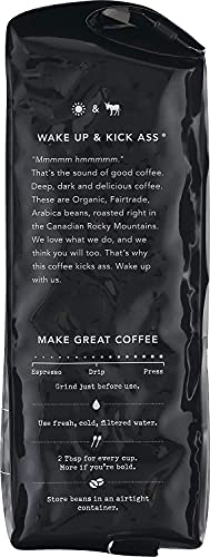 Kicking Horse Coffee, Kick Ass, Dark Roast, Whole Bean, 10 oz - Certified Organic, Fairtrade, Kosher Coffee (Pack of 6),10 Ounce