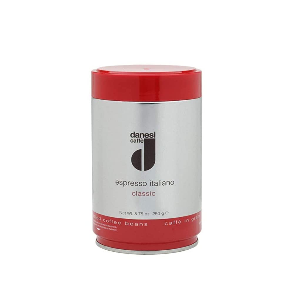 Danesi Caffe Italian Whole Coffee Beans - Espresso Coffee Beans And Medium Roast Whole Bean - Perfect For Espresso Machines, French Press, And Home Brewing - Classic (8.75 Oz)