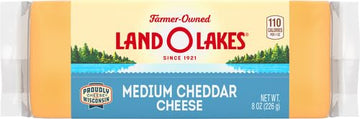 Land O Lakes Medium Cheddar Cheese Chunk, 8 oz block