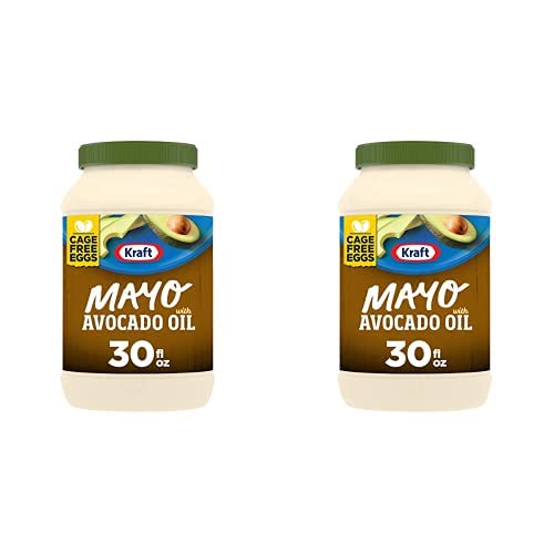 Kraft Mayo with Avocado Oil Reduced Fat Mayonnaise (30 fl oz Jar) (Pack of 2)